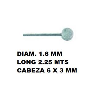CABLE ACELERADOR 1.6 X 2.25 MTS CABEZA 6 X 3MM