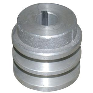 POLEA ALUMINIO  EJE 18 MM 2 CANALES, DIAM. 60 MM