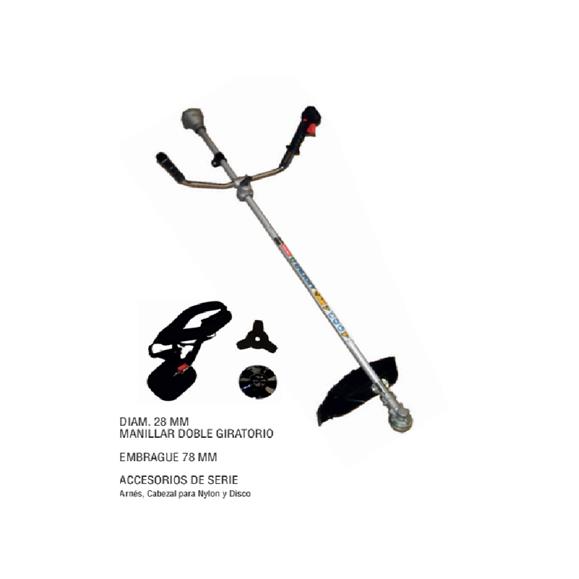 BARRA COMPLETA TUBO 28 MM MANILLAR DOBLE GIRATORIO