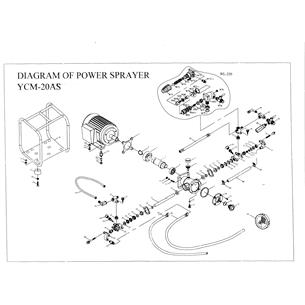 GRUPO PULV. MITSUBISHI GT-241, 40 BARES, CON CHASIS