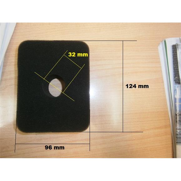 FILTRO AIRE  GX-110, GX-120, GX-160, GX-200 ESPONJA AGUJERO 128X96X40MM FILTRO AIRE  GX-110, GX-120, GX-160, GX-200 ESPONJA AGUJERO 128X96X40MM