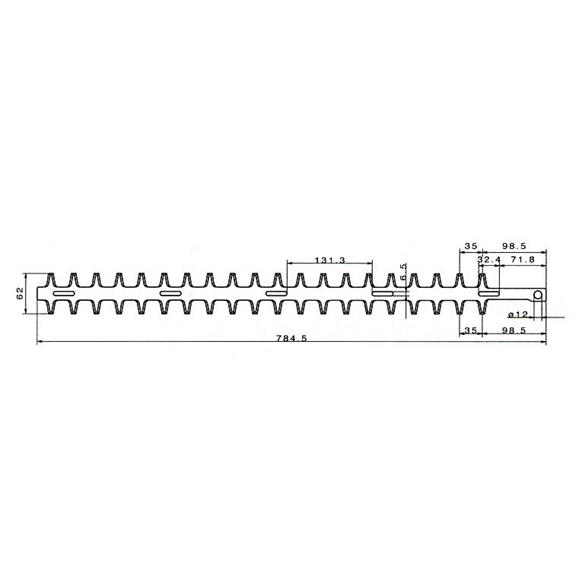 CUCHILLA DOBLE,HTD-750/HT-230DL/TH-24/HTO-750LR/A12-B32-C6,2-D163,4-E86,TS33,F61-L782-SUP