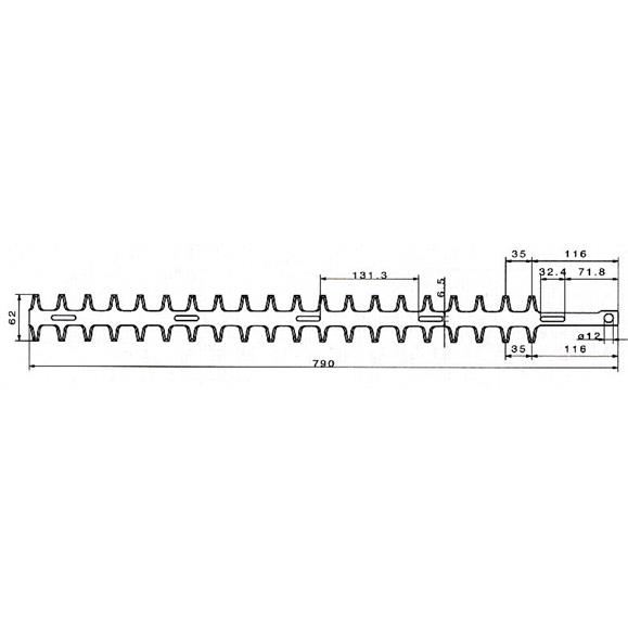 CUCHILLA DOBLE,HTD-750/HT-230DL/TH-24/HTO-750LR/A12-B32-C6,2-D163,4-E113,5,TS33,F61-L793-INF