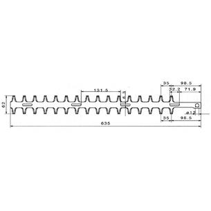 CUCHILLAS DOBLES HTO-600R/TT600/K600D/K620/HTD600/HT-230D/ A12-B34-C6,2-D163,4-E88-F61-L634-POS,SUP.