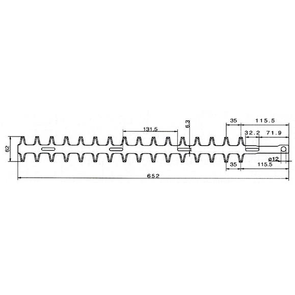 CUCHILLAS DOBLES HTO-600R/TT600/K600D/K620/HTD600/HT-230D/ A12-B34-C6,2-D163,4-E106-F61-L651-POS,INF