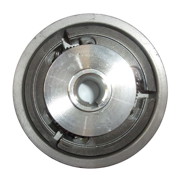 POLEA 2 CANALES CON EMBRAGUE , DIAM INT CAMPANA 118 MM , EJE DE 25,4 MM