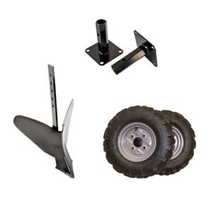 KIT RUEDAS NEUMATICAS(2 RUEDAS) 4.00-8 + BUJES + APORCADOR