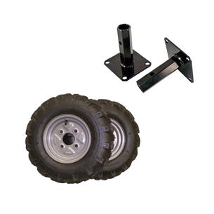 JUEGO RUEDAS 5.00-10 Y BUJES FIJOS MZT-1200,MXT-1200, MXT-1300, MZT-1500, MXT-1500 , LONG 24 CM(INCL