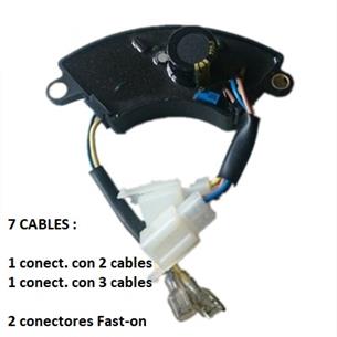AVR REGULADOR CORRIENTE TRIFASICO 250V, 220 uF , 7 CABLES , HASTA 3 Kw