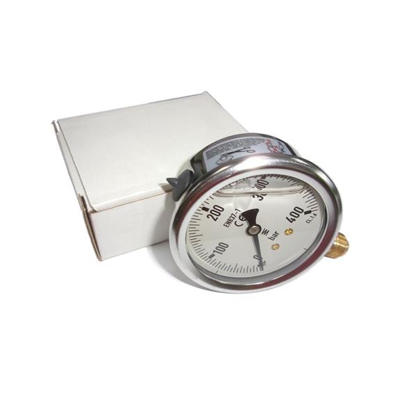 MANOMETRO GLICERINA CAJA INOXIDABLE DIAM 63MM 400 BAR