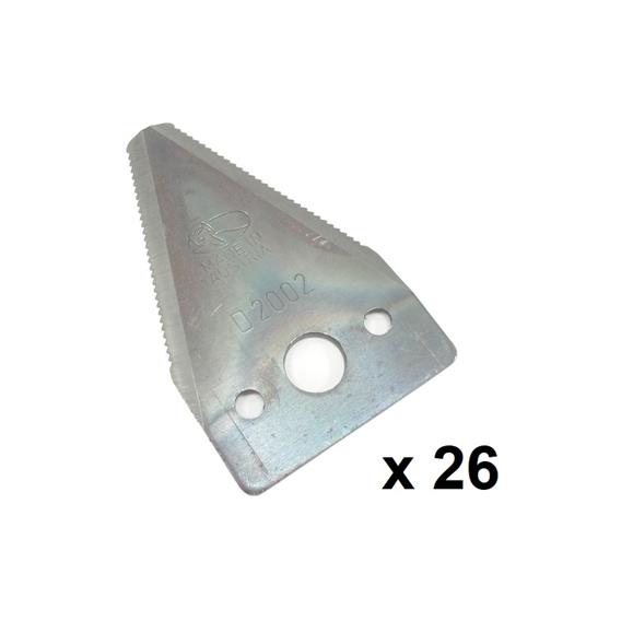 JUEGO COMPLETO 26 DIENTES, ACCESORIO SEGADORA 130 CM, MOTOCULTOR YAMAHA ANCHO DE TRABAJO 130 CM