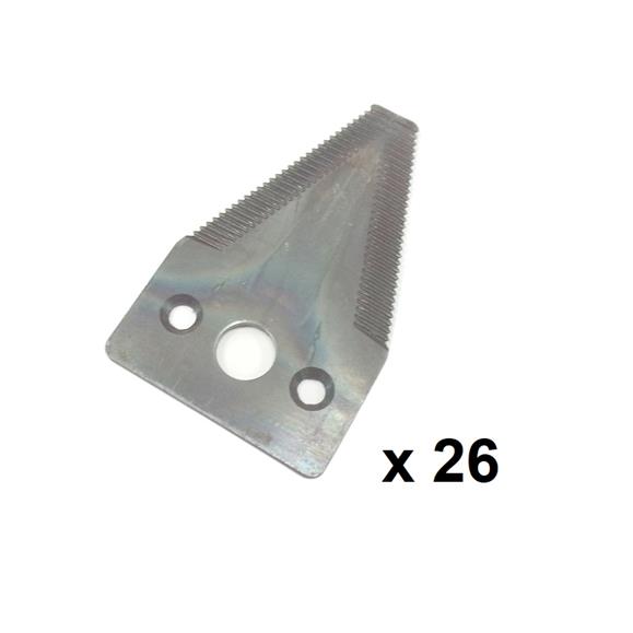 JUEGO COMPLETO 26 DIENTES, ACCESORIO SEGADORA 130 CM, MOTOCULTOR YAMAHA ANCHO DE TRABAJO 130 CM