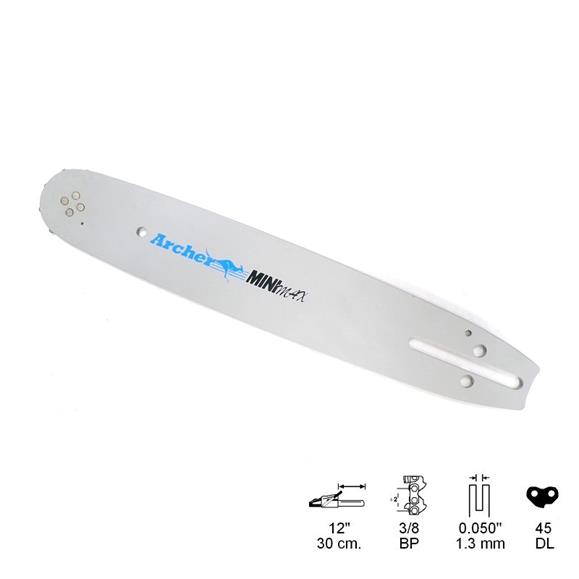 ESPADA LAMINADA 12"/30CM PASO 3/8 BP GALGA 0.050/1,3MM 45 ESLABONES
