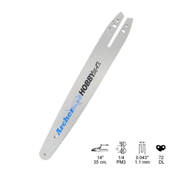 ESPADA ARCHER 14", 1/4, 0.43, 72 ESLABONES , PARA CADENA PM3