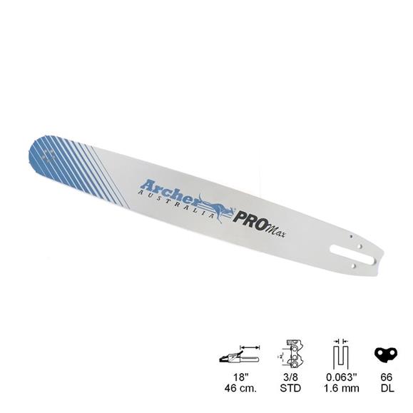ESPADA SOLIDA CON PUNTERA RECAMBIABLE 18"/45CM PASO 3/8 GALGA 0.063/1,6MM 66 ESLABONES