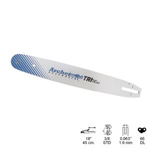 ESPADA LAMINADA 18"/45CM PASO 3/8 GALGA 0.063/1,6MM 66 ESLABONES