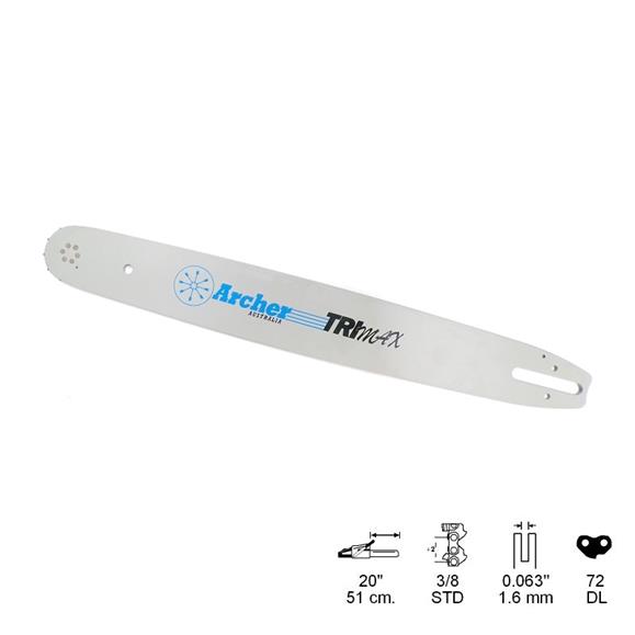 ESPADA SOLIDA 20"/50CM PASO 3/8 GALGA 0.063/1,6MM 72 ESLABONES