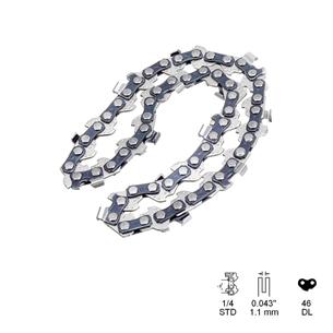 CADENA 1/4, 0,43", 46 ESLABONES PARA ESPADA 7 " PARA PODADORAS DE MANO MBE-7,