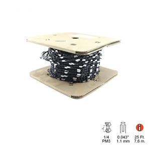 CADENA CROMO TITANIO 1/4, 0.43 , ROLLO 25 PIES ( 600 ESLAB) , EQUIVA STL PM3