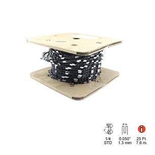 CADENA CROMO TITANIO 1/4, 0.50 , ROLLO 25 PIES ( 600 ESLAB)
