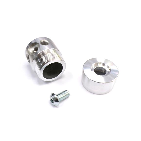 CABEZAL ALUMINIO 4 HILOS CON TORNILLO DE APRIETE LATERAL