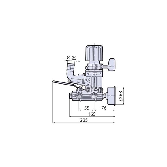 MANDO PRESION GMC-40, 2 VIAS,  80 L/MIN, 40 BARES