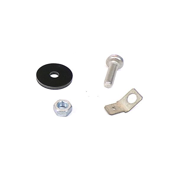 KIT TORNILLO INOX TC M 5X16 + TUERCA UNI 5588 M5 + ARANDELA PLASTICO 5X20 PARA CARGABATERIA