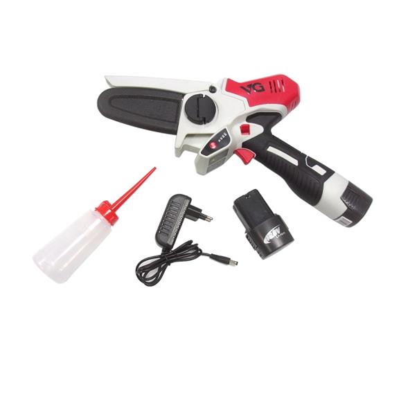 MOTOSIERRA BATERIA CON ESPADA DE 4", 2 BATERIAS 1.5 AH, Y CARGADOR VERSION 2022