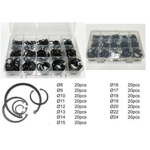CAJA 300 PRESILLAS INTERIORES  CIRCLIP DIAM 8-24