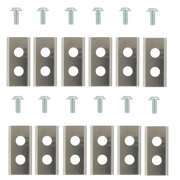 PACK 12 CUCHILLAS Y TORNILLOS 36 X 18 X 1 MM, M1000, WG754E, WG791, WG793, WG794, WG795