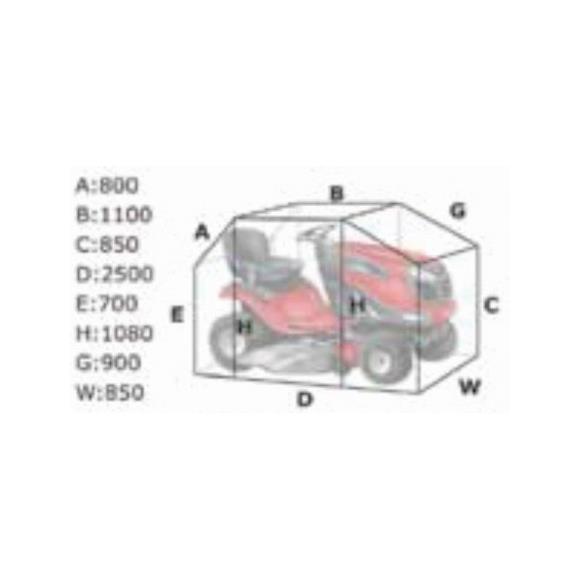 FUNDA TRACTOR CORTACESPED. CUBIERTA RESISTENTE PVC. PROTECCION CONTRA POLVO E INCLEMENCIAS DEL TIEMP