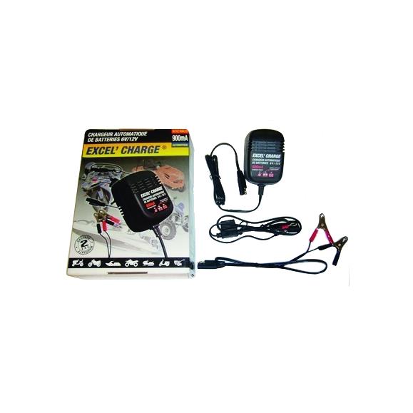 CARGADOR DE BATERIA 6/12 VOLT 900MA AUTOMATICO