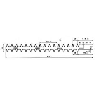 CUCHILLAS DOBLES HTO-600R/TT600/K600D/K620/HTD600/HT-230D/ A12-B34-C6,2-D163,4-E106-F61-L651-POS,INF
