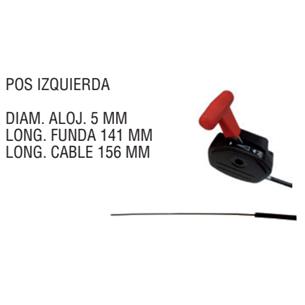 ACELERADOR COMPLETO POS. IZQDA - DIAM. ALOJ. 5MM, LONG 156MM, FUNDA 141MM