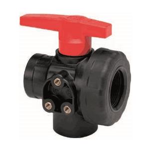 VALVULA 1-1/4" 3 VIAS, FLUJO DISCONTINUO