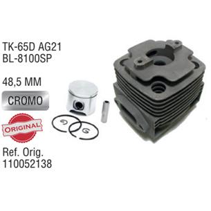 KIT DE CILINDRO Y PISTON TK-65D AG-21 BL-8100SP DIAM. 48,5 MM CROMO