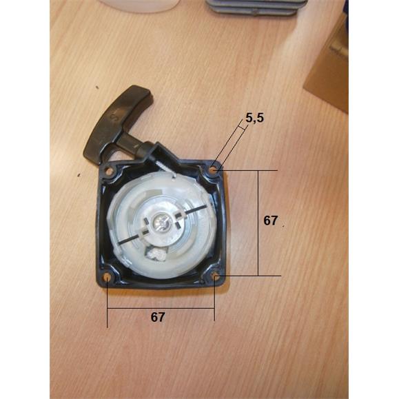 ARRANQUE COMPLETO TL43, TL48, TL50, TL52 UÑA DE METAL, DISTANCIA AGUJEROS 68 MM