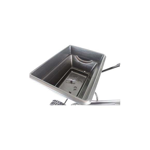 SEMBRADORA ESPARCIDORA 25KG CAPACIDAD, ALCANCE 3 MTS, RUEDAS 8"