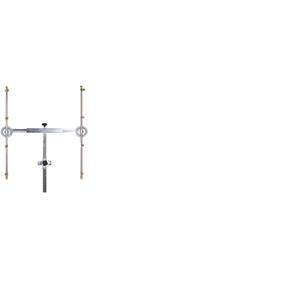 BARRA EXTENSIBLE EN "T" 4+4  SIN BOQUILLAS, CONEXION 1/4 HEMBRA